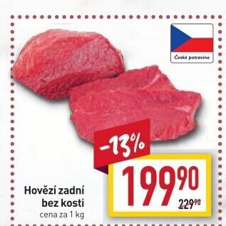 Hovězí zadní bez kosti