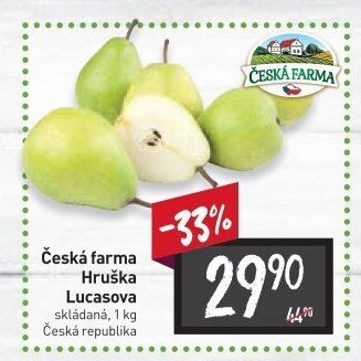 Hrušky zelené Lucasova Česká Farma