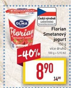 Jogurt smetanový Florian Olma
