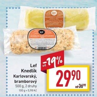 Knedlík karlovarský Lef