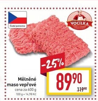 Maso mleté vepřové Vocílka