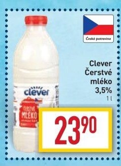 Mléko čerstvé Clever - 3,5% plnotučné