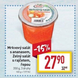 Mrkvový salát s ananasem Jihočeská zelenina