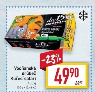 Nugetky kuřecí smažené mražené Safari Vodňanské kuře