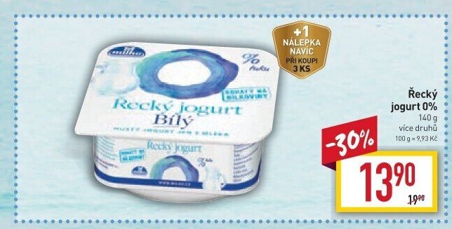 Ochucený jogurt řecký 0% Milko