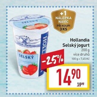 Ochucený jogurt selský Hollandia