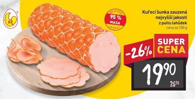 Šunka kuřecí zauzená nejvyšší jakosti DZ Klatovy