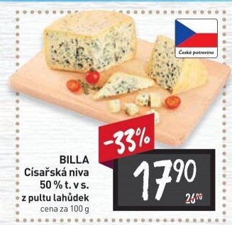 Sýr Niva císařská 50% Billa