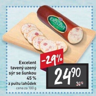 Sýr tavený uzený se šunkou Excelent Moravia