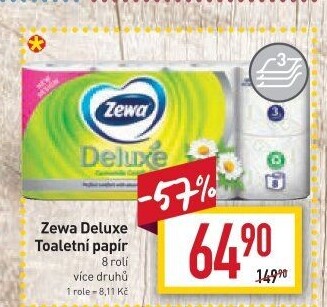 Toaletní papír 3vrstvý Deluxe Zewa