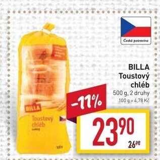 Toustový chléb Billa