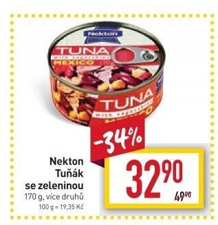 Tuňák kousky se zeleninou Nekton