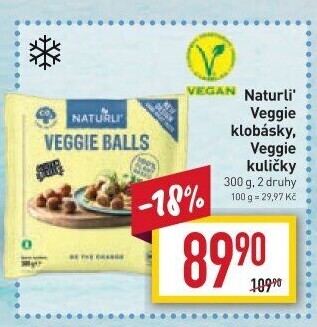 Veggie klobásky mražené Naturli'