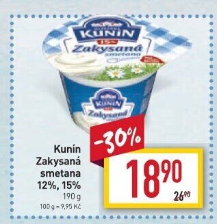 Zakysaná smetana Kunín 12%