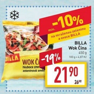 Zeleninová směs mražená Wok Čína Billa