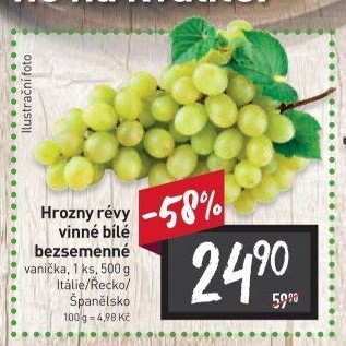 Hrozny bílé bezsemenné