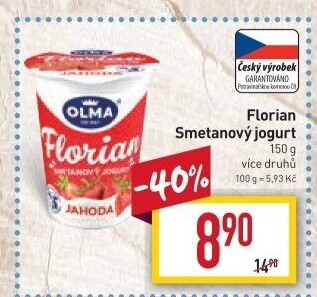 Jogurt smetanový Florian Olma