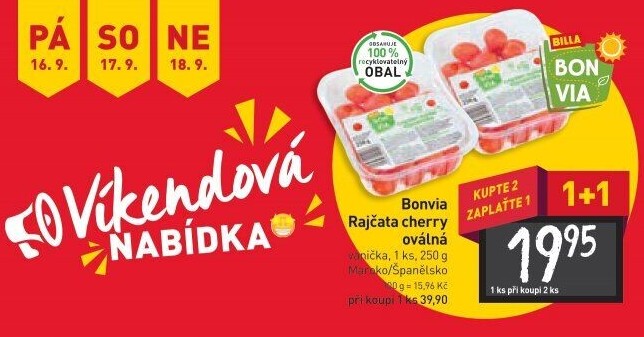 Rajčata cherry Billa Bonvia