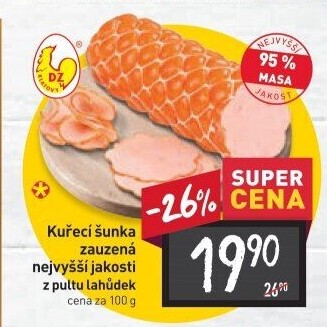 Šunka kuřecí zauzená nejvyšší jakosti DZ Klatovy