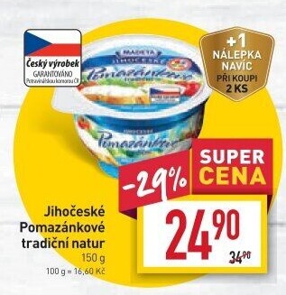 Tradiční pomazánkové Jihočeské Madeta
