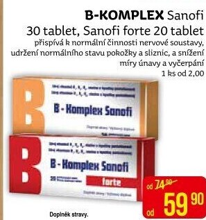 Doplněk stravy B-komplex Sanofi