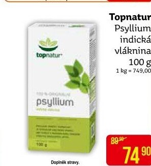 Doplněk stravy na podporu funkce střev Psyllium Topnatur