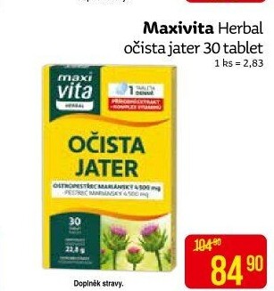 Doplněk stravy očista jater Herbal MaxiVita