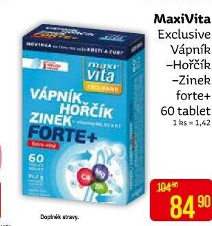 Doplněk stravy Vápník-Hořčík-Zinek Forte Exclusive Maxivita