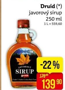 Javorový sirup Druid