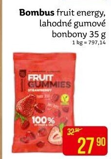 Želé bonbony fruit energy Bombus