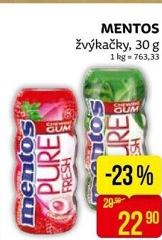 Žvýkačky Pure Fresh Mentos
