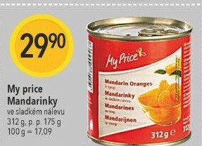 Kompot mandarinky My Price