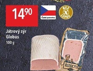 Paštika játrový sýr Globus