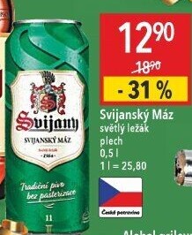Pivo světlý ležák 11° Svijanský Máz Svijany