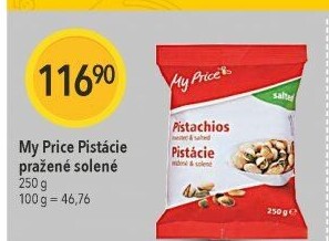 Pražené pistácie My Price