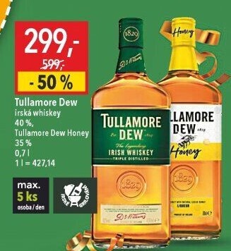 Whisky irská Tullamore Dew