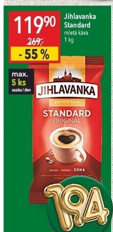 Mletá káva Standard Jihlavanka