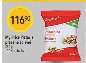 Pražené pistácie My Price