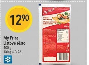 Těsto listové mražené My Price