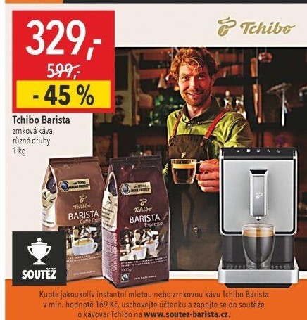 Zrnková káva Barista Espresso Tchibo