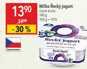Ochucený jogurt řecký 0% Milko