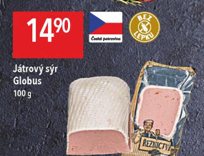 Paštika játrový sýr Globus