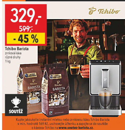 Zrnková káva Barista Espresso Tchibo