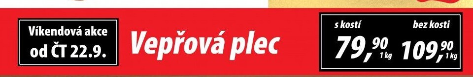 Vepřová plec s kostí