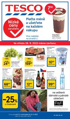 akční leták Tesco 21.9.2022-27.9.2022