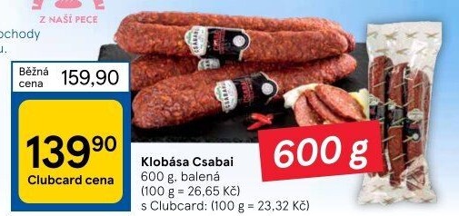 Čabajská klobása Csabai Csabahús