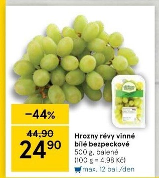 Hrozny bílé bezsemenné The Grower'