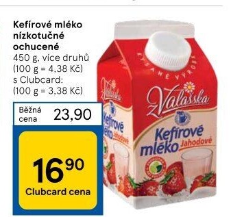 Kefírové mléko ochucené Mlékárna Valašské Meziříčí