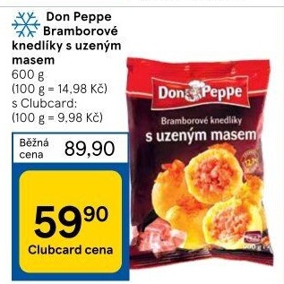 Knedlíky bramborové s uzeným masem mražené Don Peppe