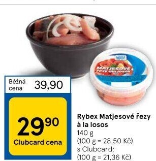 Matjesové závitky a la losos Rybex